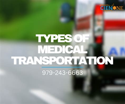 Types Of Medical Transportation CienOne