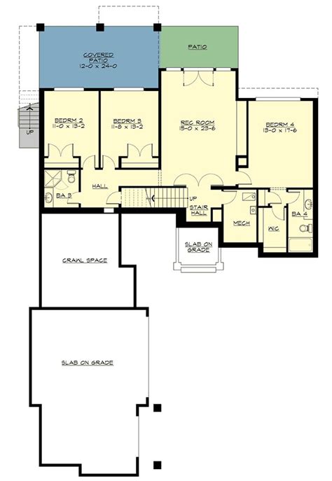 Plan Jd Bed Rugged Craftsman With Vaulted Foyer And Great Room