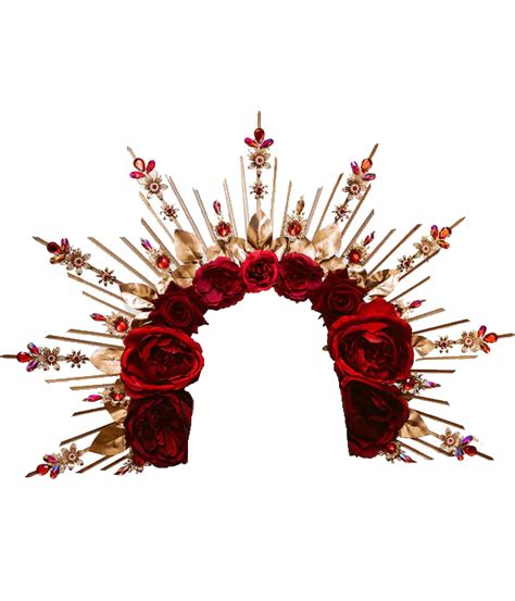 Carbickova Crowns Red Rose Gold Halo Crown Dei5 Edit ShopLook