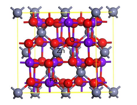 The Spinel Structure Of Zfo Grey Purple And Red Balls Represent Zn