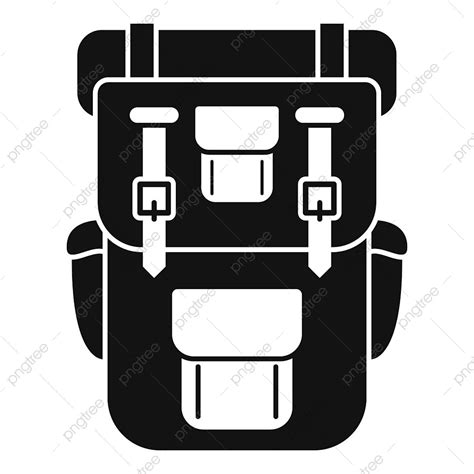 Hiking Backpack Silhouette Vector PNG Hiking Backpack Icon Simple