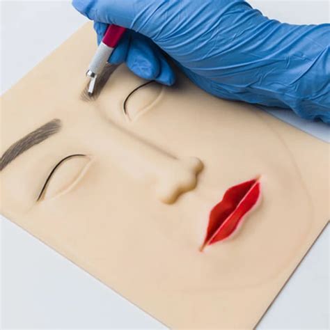 Pcs D High Quality Silicone Training Skin Permanent Fake Eyebrow