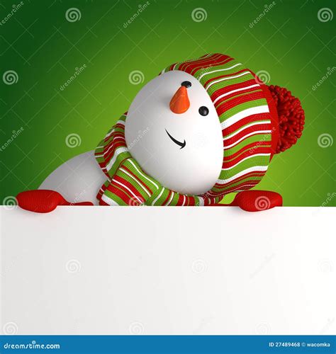 Bandeira Da Terra Arrendada Do Boneco De Neve Ilustra O Stock