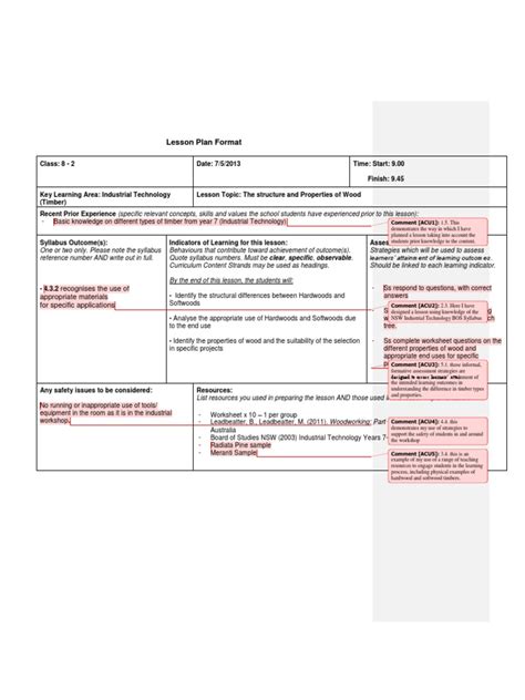 Lesson Plan With Annotation