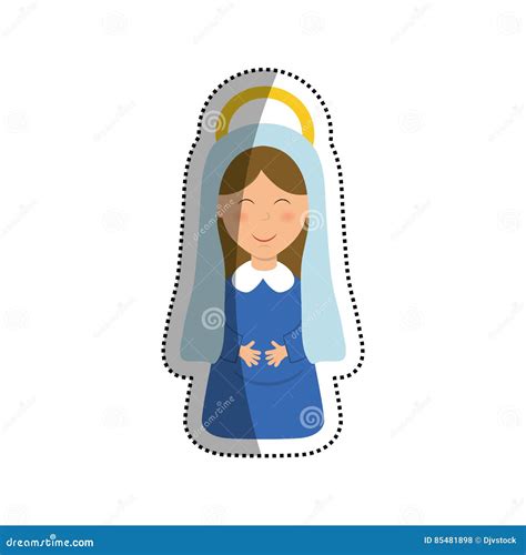 Holy Virgin Mary Cartoon Stock Illustration Illustration Of Spiritual