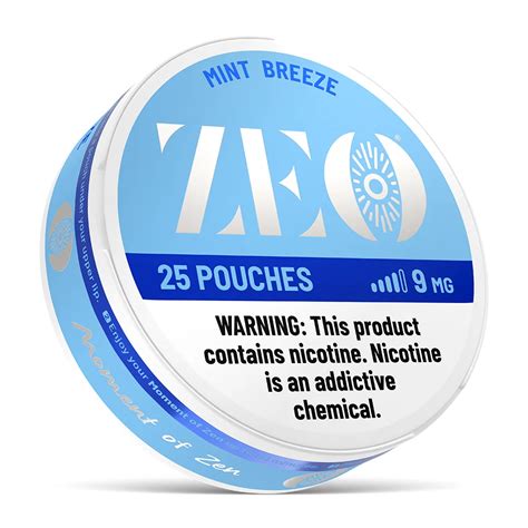 Zeo Mint Breeze Nicotine Pouches 9mg Zeo Premium Nicotine Pouches