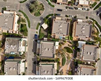 Aerial View Residential Compound Dubai Stock Photo