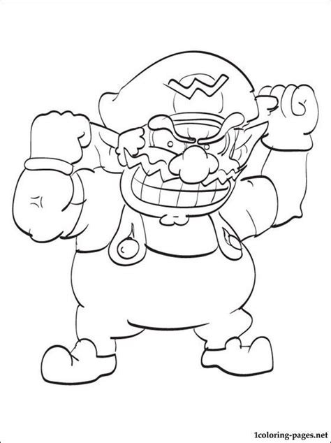 Wario Mario Coloring Page To Print Coloring Pages Mario Coloring Pages Coloring Pages