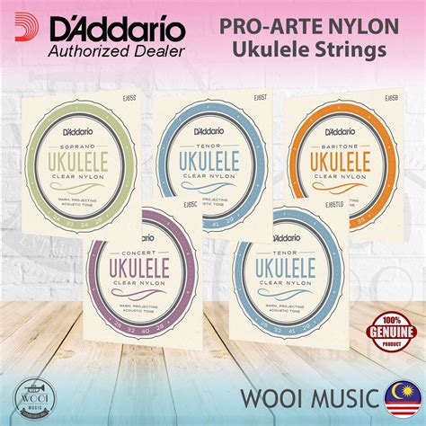 Daddario Pro Arte Custom Extruded Clear Nylon Ukulele Strings EJ65S