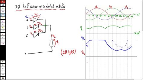 3 Phase Half Wave Uncontrolled Rectifier Youtube