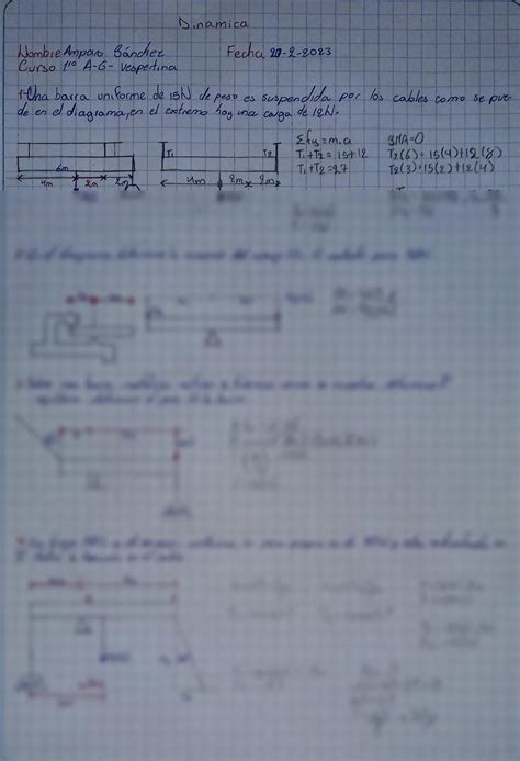 Solution Ejercicios De Dinamica Studypool