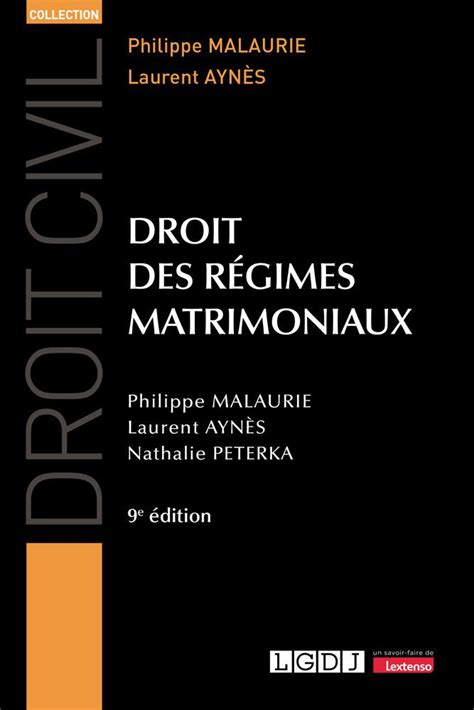 Droit Des R Gimes Matrimoniaux Nathalie Peterka Philippe