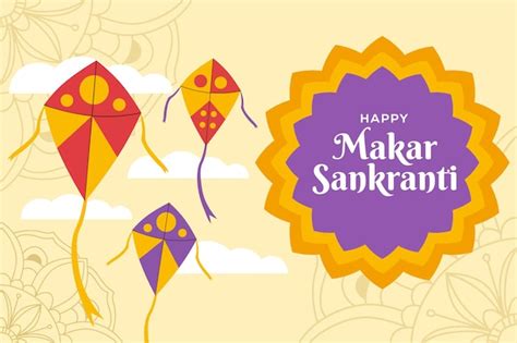 Premium Vector Vector Happy Makar Sankranti Background Illustration