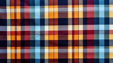 Seamless Pattern With Vibrant Checked Fabric Texture Background Square