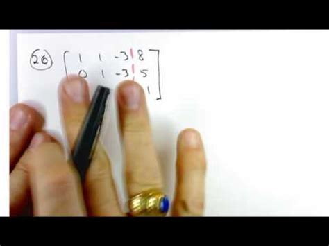 Mat Section Matrices And Systems Of Equations Youtube