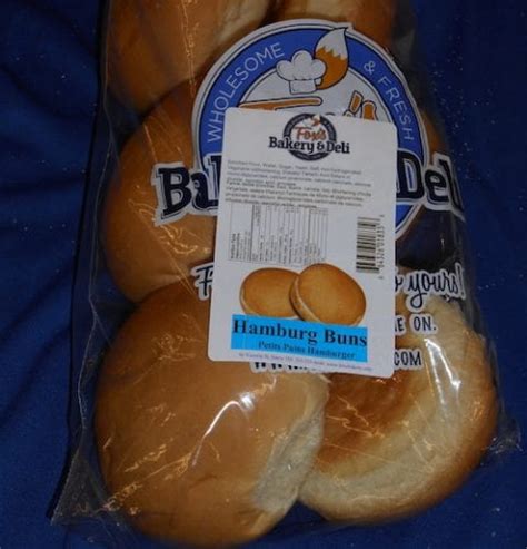 Hamburg Buns Sliced 12 Pack Foxs Bakery And Deli