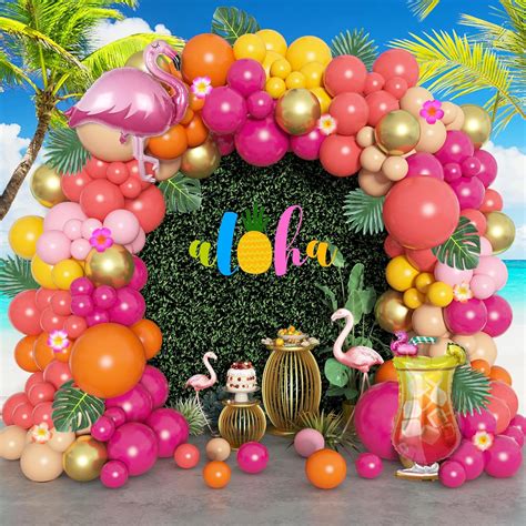 Amazon Ouddy Life Pcs Tropical Balloons Arch Garland Kit Luau