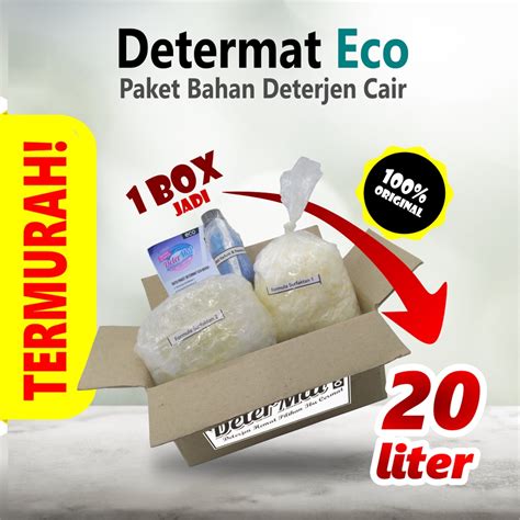 Jual Varian BARU DETERMAT ECO Paket Bahan Sabun Cuci Cair Bahan