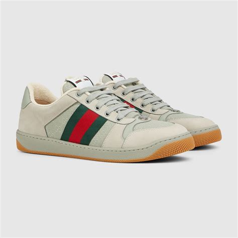 Zapatilla Screener Con GG Para Hombre En Lona GG Gris GUCCI ES