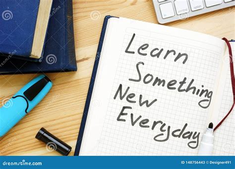 Learn Something New Every Day Lifelong Learning Stock Image Image