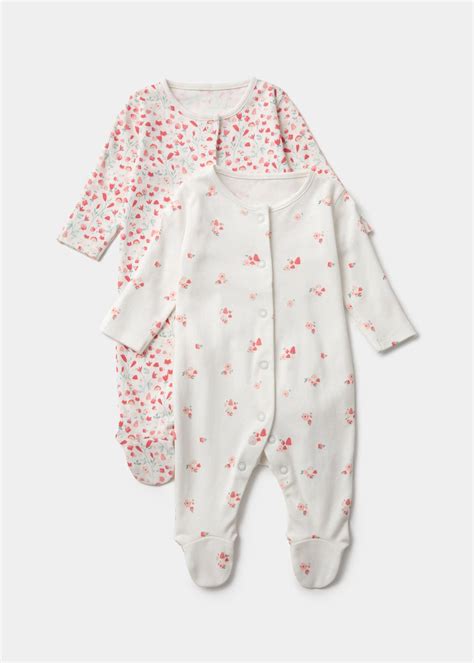 Baby 2 Pack Woodland Sleepsuits (Newborn-23mths) - Matalan