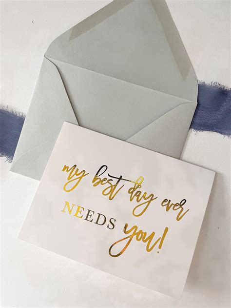 Honorary Bridesmaid Proposal Card, My Best Day Ever Needs You, Will You