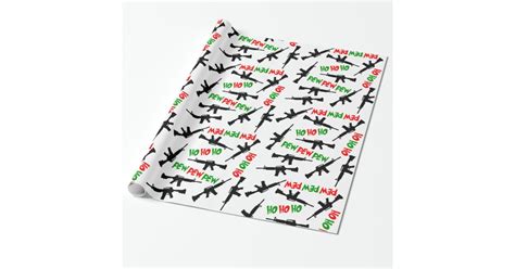 Christmas Ar 15s Ho Ho Ho Pew Pew Pew Wrapping Paper Zazzle