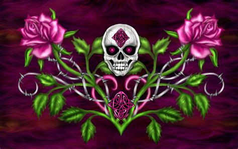 Skulls And Roses Wallpapers Top Free Skulls And Roses Backgrounds