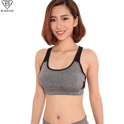 B Bang Women Sports Bra Tops Patchwork Bra For Fitness Running Gym