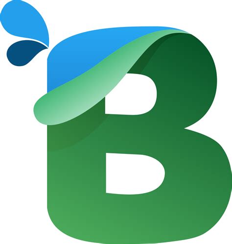 B Letter Logo Design For Green Branding Clipart Png Png All