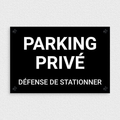 Panneau parking privé défense de stationner OTYPO