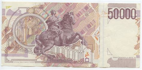 Italien Lire Cinquantamila Gb Banknote G L Bernini