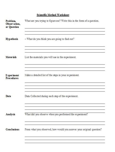 Scientific Method Worksheet High School – Ame.my.id