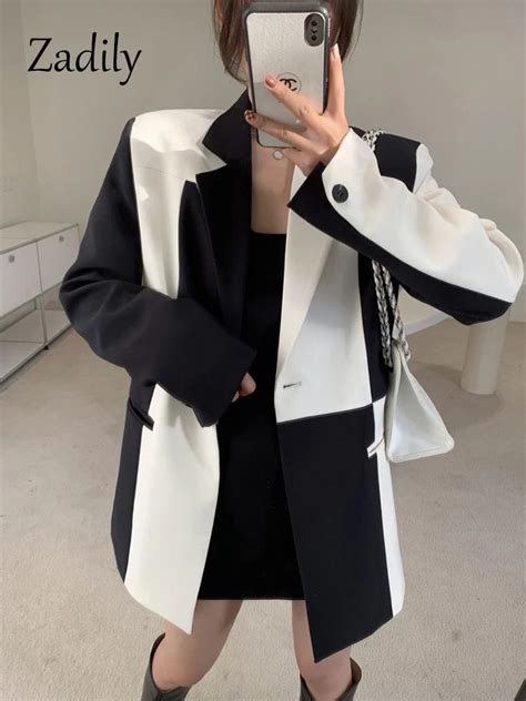 Yipinpay Autum Oversize Full Sleeve Women Long Blazer Office Lady