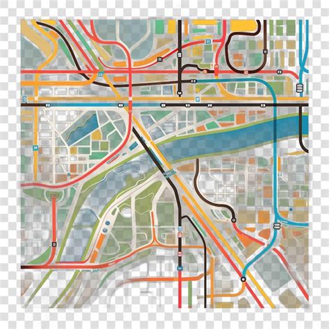 Premium Psd Metro Maps Transparent Background Vector Element