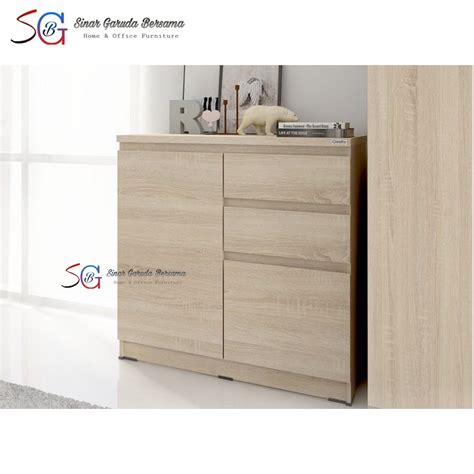 Jual LEMARI MEJA SERBAGUNA 2 PINTU SIDEBOARD MULTIFUNGSI DESAIN