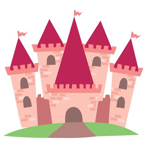 Clipart De Linda Monarca Reino Medieval El Reino Castillo En Vector Vector Contorno Fantasía