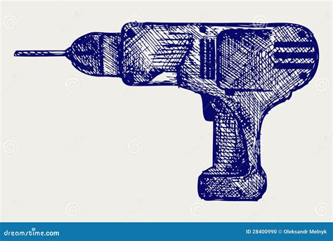 Cordless Drill Stock Vector Illustration Of Equipment 28400990