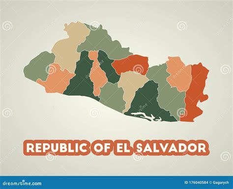 Republic Of El Salvador Poster In Retro Style Stock Vector