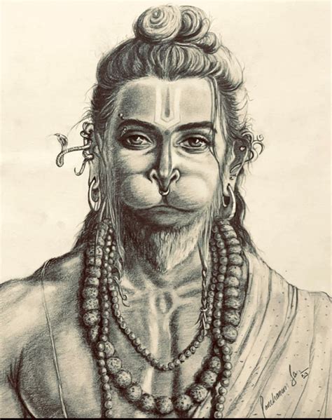 Pin By Suresh Dhawan On Jai Hanuman Pencil Sketch Images Buddhist