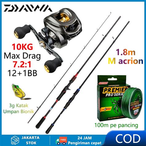 Jual Daiwa Fishing Rod Combo Set Reel Spinning Joran Pancing