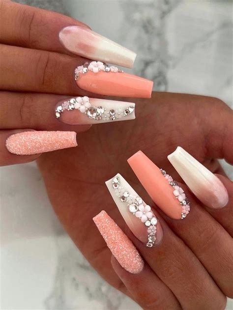 Coral Nail Designs 45 Looks I’m Loving Right Now Coral Nails With Design Peach Nails