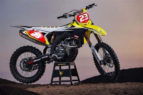 Custom Suzuki Motocross Graphics Kit Bold 2 Omxgraphics