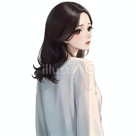 不安そうな女性のイラストイラスト No 23817174／無料イラストフリー素材なら「イラストac」