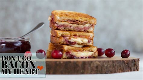 Brie Bacon Cranberry Grilled Cheese Youtube