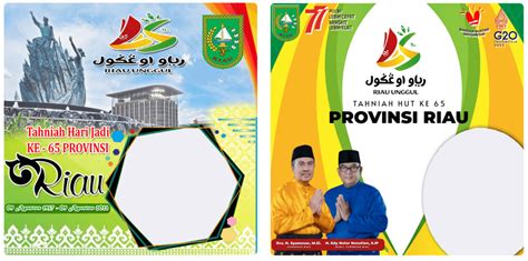 Ragam Twibbon HUT Provinsi Riau Ke 65 Tahun 2022 Waca Berita