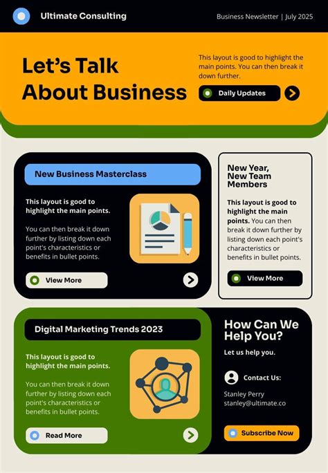 Business Newsletter Examples