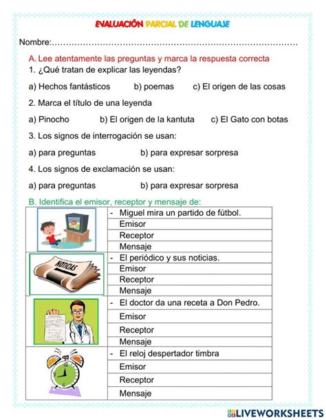 La Comunicaci N Activity For Tercero De Primaria Elementos De La