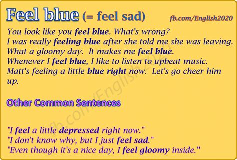 Feel Blue Idiom Meaning