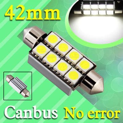 Buy 42mm 8 SMD Pure White Dome Festoon CANBUS OBC Error Free Car 8 LED